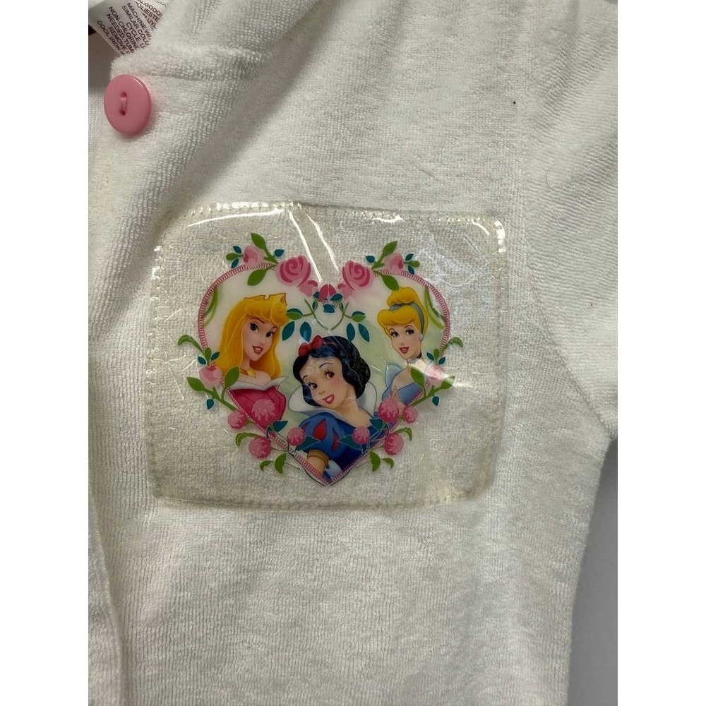 Disney Princess Girls White Terry Hooded Swim Cover-Up Dress Size M 5 Snow White - Picture 2 of 5